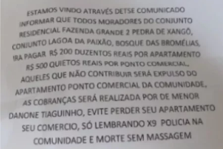 “É morte sem massagem”: facção faz cobrança de taxa e ameaça moradores e comerciantes de Salvador