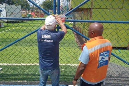 Sedur interdita parque de diversão instalado no Campo da Pronaica
