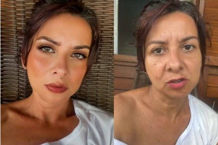 “Que diabo de feitiçaria é essa?”, brinca mulher que viraliza ao mostrar transformação do rosto sem filtro