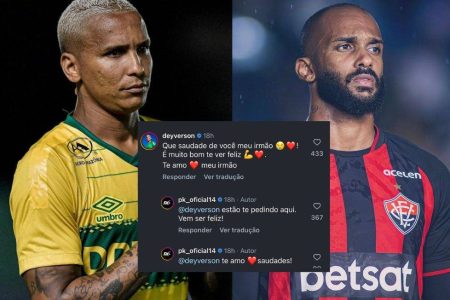 Jogador do Vitória convida Deyverson para o rubro-negro