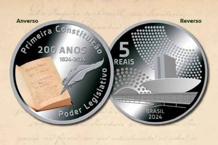 Moeda de R$ 5, lançada pelo Banco Central, é vendida por R$ 440