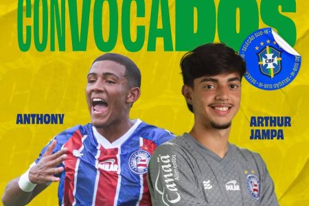 Jogadores do Bahia são convocados para Seleção Brasileira Sub-16
