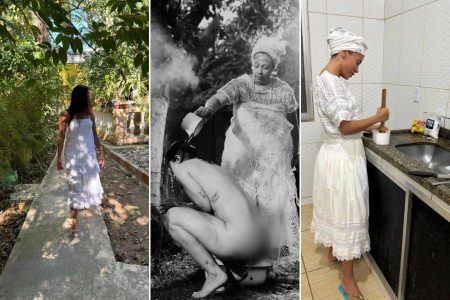 Anitta compartilha fotos em terreiro de Candomblé que frequenta