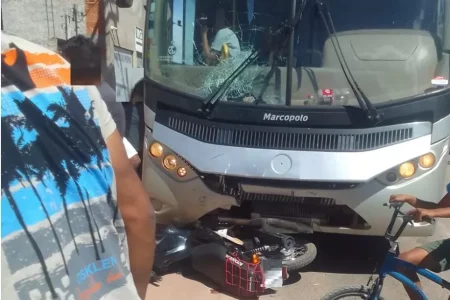Motociclista de 14 anos fica gravemente ferido após acidente na BA