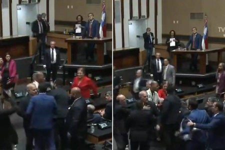 VÍDEO: Deputados baianos se envolvem em troca de empurrões na ALBA