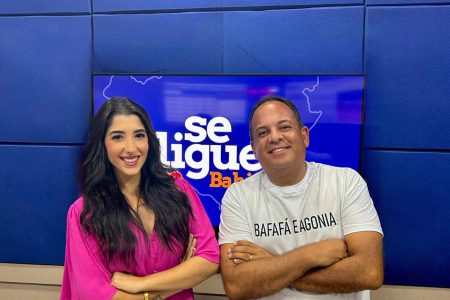 Ao lado de Jorge Araújo, Tainá Reis reforça bancada do Se Ligue Bahia na Itapoan FM