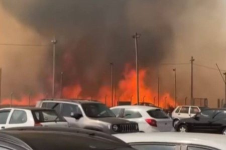 Incêndio florestal atinge campus da UFU e força evacuação de alunos e servidores