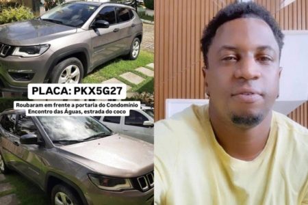 Dum Ice é vítima de assalto na Estrada do Coco e tem carro levado por criminosos