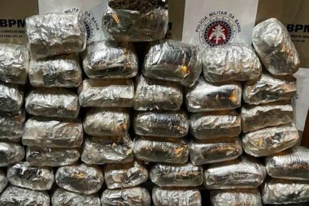 50 kg de maconha são apreendidas com dois suspeitos em Itabuna