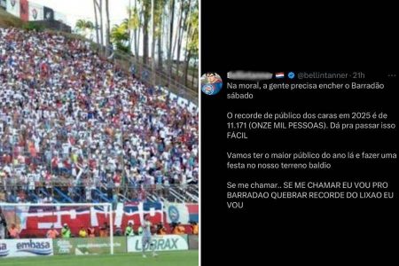 Torcida do Bahia se mobiliza para lotar o Barradão e superar público do Vitória no ano