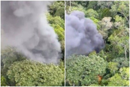 FAB abate avião Venezuelano carregado com drogas em Manaus