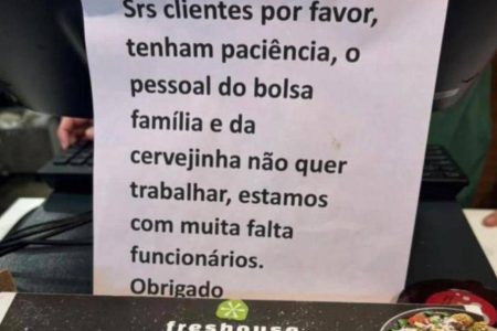Restaurante culpa Bolsa Família e cervejinha por falta de funcionários