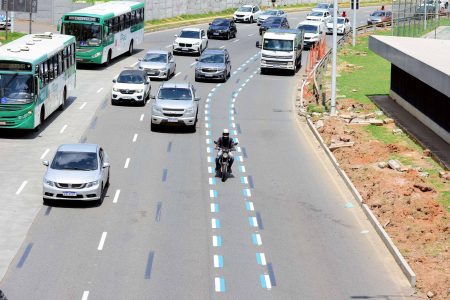 Motofaixa na Bonocô reduz quase 60% dos acidentes com motos e pode ser ampliada em Salvador