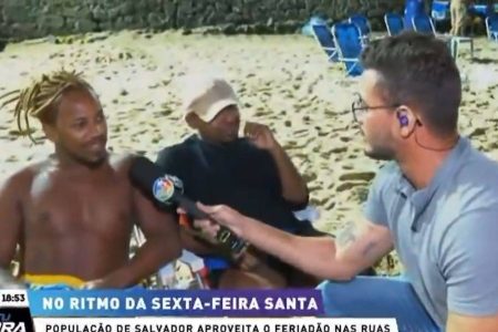 Repórter da Aratu é “cantado” ao vivo