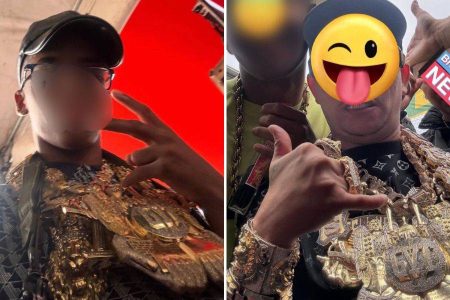 Influencer baiano posa com símbolo ligado ao Comando Vermelho