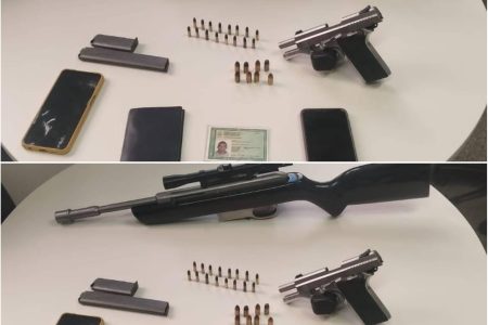 Polícia Militar apreende rifle e pistola em Encruzilhada; dois suspeitos são detidos