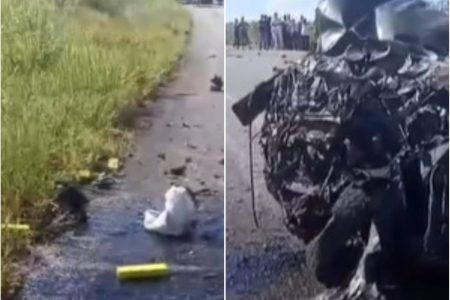 Acidente entre ônibus e caminhonete deixa um morto na BA-263 em Itambé
