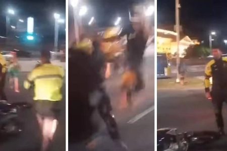 Motociclista dá voadora em agente da Transalvador durante discussão