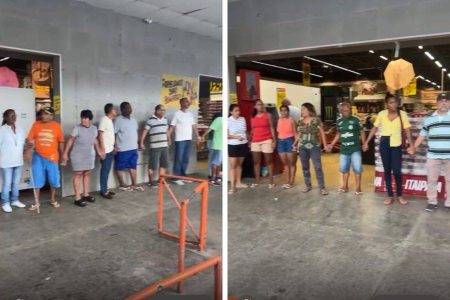 Feirantes protestam após interdição repentina do Mercado de Ogunjá: “governador, só quero trabalhar”