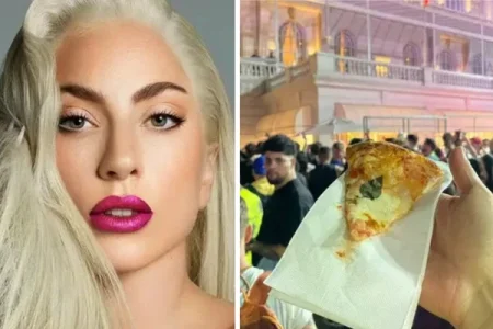 Lady Gaga distribui pizzas para fãs que estavam acampados em frente ao hotel