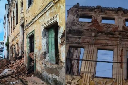 Defesa Civil conclui demolição de casarão incendiado em Santo Antônio Além do Carmo; trânsito é liberado na Rua dos Perdões Defesa Civil conclui demolição de casarão incendiado em Santo Antônio Além do Carmo; trânsito é liberado na Rua dos Perdões