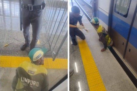 Homem é prensado por trem do metrô ao tentar atravessar trilhos na Estação Campinas, em Salvador