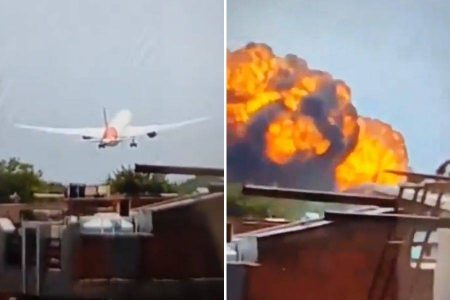 Avião com 242 pessoas a bordo cai após decolar na Índia