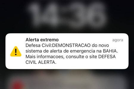 Defesa Civil testa novo sistema de alerta por celular em Salvador e outras cidades da Bahia