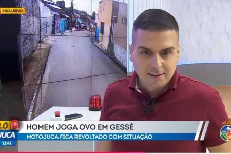 Repórter do Alô Juca toma ovada ao vivo em reportagem no Barro Duro: “Quem fez isso é covarde”