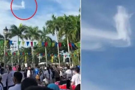 Imagem em nuvem com forma de Jesus surpreende fiéis durante missa; confira