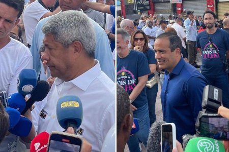 Vaias e aplausos: Jerônimo e Bruno Reis chegam ao 2 de Julho em clima de polarização