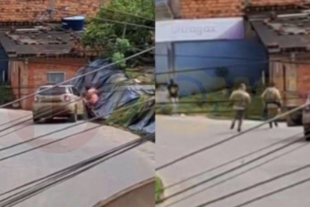 Homem é prensado por viatura da PM em barranco e acaba baleado em Camamu