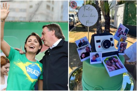Ex-primeira-dama visita Bolsonaro com bolo em homenagem ao Dia dos Pais