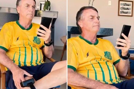 Bolsonaro envia mensagem de apoio a ato em Copacabana enquanto usa tornozeleira eletrônica