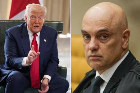 Trump avalia sanções contra esposa de Moraes após prisão de Bolsonaro Trump avalia sanções contra esposa de Moraes após prisão de Bolsonaro