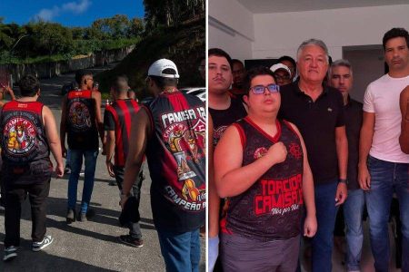 Não para! Mais uma torcida organizada vai ao Barradão cobrar diretoria do Vitória