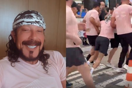 Bell Marques tranquiliza fãs após passar mal e sair carregado durante corrida