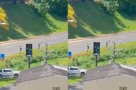 Bandido se esconde em canal de esgoto após trocar tiros com a PM na Av. Garibaldi