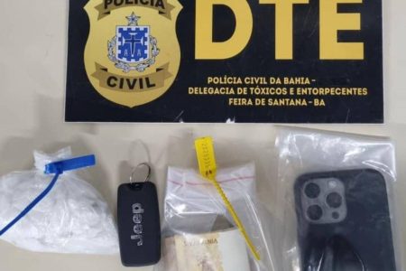 Líder de esquema de tráfico por delivery é preso pela Polícia Civil em Feira de Santana Líder de esquema de tráfico por delivery é preso pela Polícia Civil em Feira de Santana