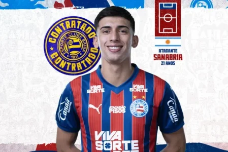 Atacante argentino Mateo Sanabria é contratado pelo Bahia até 2030