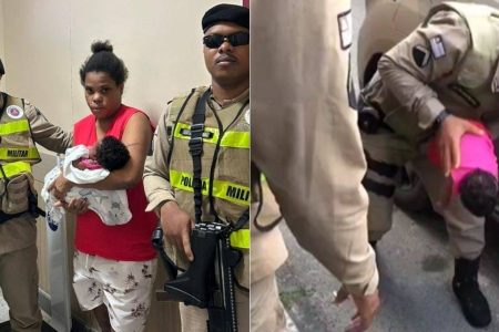 Policiais salvam bebê de 20 dias que se engasgou no bairro de Periperi, em Salvador