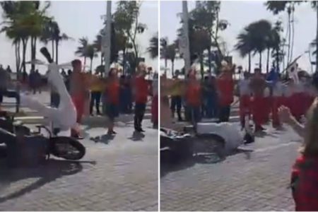 Militar da Marinha é atropelado por motociclista do Exército em desfile de 7 de Setembro em Fortaleza