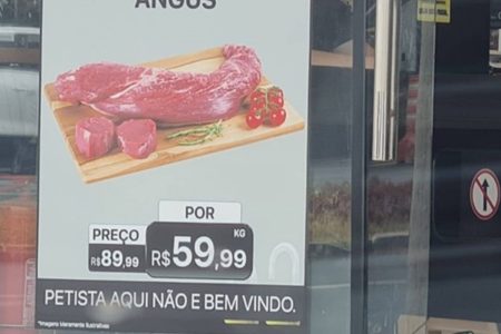 Frigorífico em Goiânia causa polêmica ao exibir cartaz dizendo que “petista não é bem-vindo”