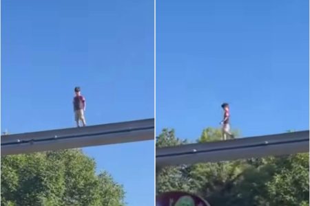 Menino é resgatado após caminhar sobre trilhos suspensos em parque nos EUA