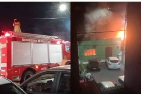 Incêndio atinge sede de projeto social e assusta moradores de condomínio na Caixa D’Água