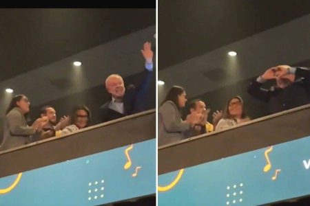 Lula é ovacionado pelo público em show de Maria Bethânia