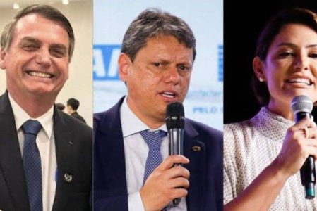 Bolsonaro diz que apoia Tarcísio se Michele for vice, dizem aliados