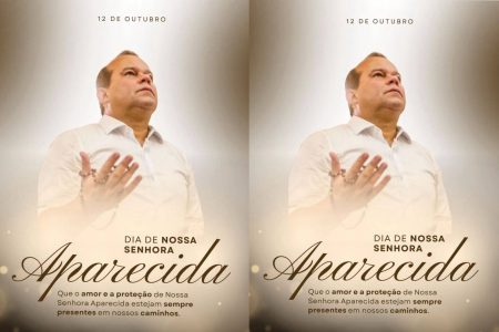 Geraldo Jr. comete gafe e se coloca no lugar de Nossa Senhora Aparecida Geraldo Jr. comete gafe e se coloca no lugar de Nossa Senhora Aparecida