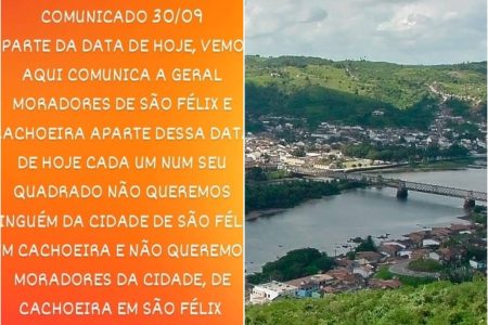 Suposta ordem de facção cria clima de tensão em São Félix e Cachoeira; entenda