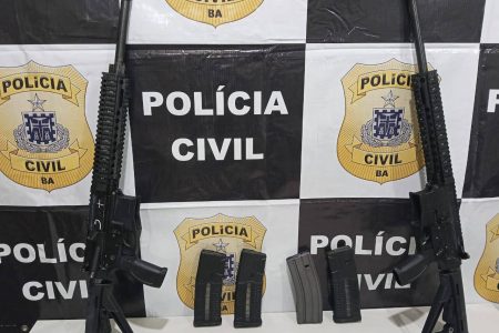 Homem é preso com dois fuzis durante ação conjunta da Polícia Civil e PRF na Bahia Homem é preso com dois fuzis durante ação conjunta da Polícia Civil e PRF na Bahia